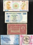 Set 5 bancnote de prin lume adunate (cele din imagini) #422, Asia