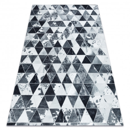 Covor PATCHWORK 21722 gri - Piele de vaca, Triunghiurile, 120x170 cm