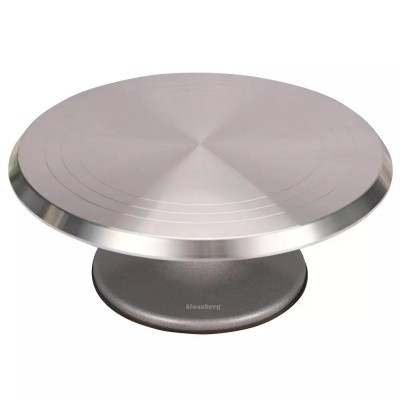 Placa din aliaj de aluminiu, suportul rotativ pentru servit prajituri, tort , 31 x 12.5 cm, Klausberg foto