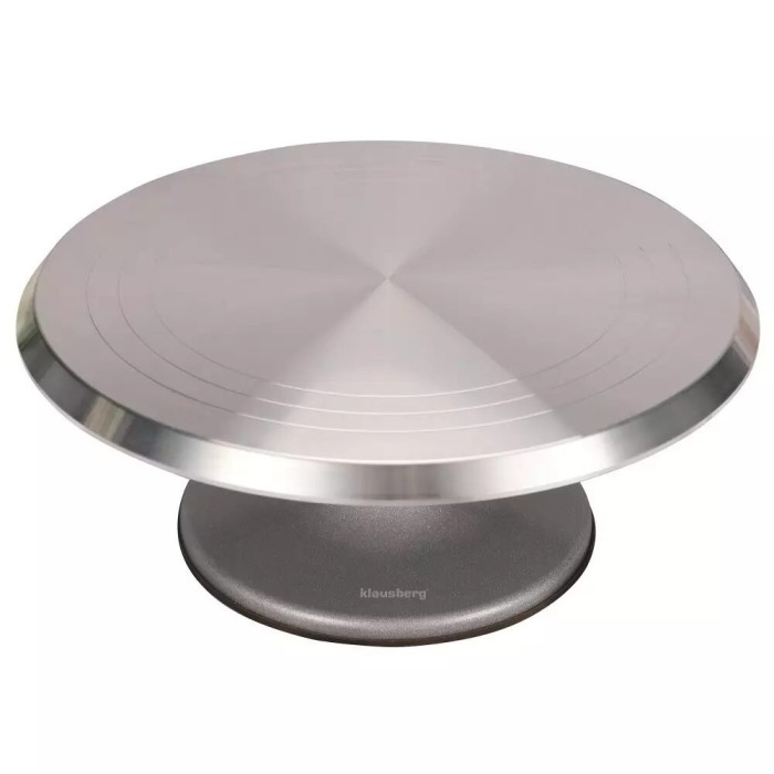 Placa din aliaj de aluminiu, suportul rotativ pentru servit prajituri, tort , 31 x 12.5 cm, Klausberg