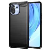 Husa Xiaomi Mi 11 Lite Techsuit Carbon Silicone, negru