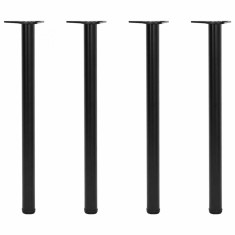 Picioare de masă reglabile &icirc;n &icirc;nălțime, 870 mm, negru, 4 buc.