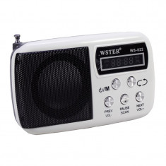 Radio portabil Wster WS-822, suport card TF/USB foto