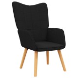 Cumpara ieftin Scaun de relaxare, negru, material textil