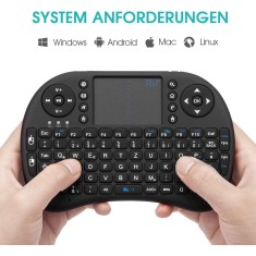Tastatură fără fir Rii Mini cu touchpad (I8+X8)
