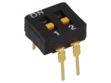 Comutator DIP-SWITCH 2 sec&Aring;&pound;iuni ON-OFF, 0,03A/30VDC - OMRON