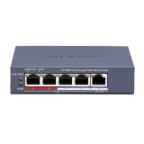 Switch POE 4 porturi Hikvision DS-3E0105P-E M(C), fara management; 4 10 100 Mbps PoE port,1 10 100 Mbps RJ45 port, IEEE 802.3af,IEEE 802.3at, PoE powe