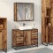 Set de mobilier pentru baie 2 pcs Lemn vechi 80 x 33 x 60 cm