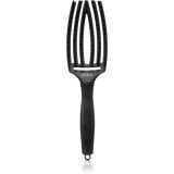 Olivia Garden Fingerbrush Boar &amp; Nylon perie de par cu peri de nailon și de mistreț Full Black M 1 buc