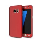 Cumpara ieftin Husa protectie pentru Samsung Galaxy S7, Rosu, Fullbody fata-spate, folie de protectie gratis, MyStyle