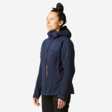 Jachetă Protecție v&acirc;nt Softshell Trekking la munte MT900 Bleumarin Damă