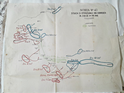 Harta. Schita nr.43, primul razboi mondial, detalii in descriere foto