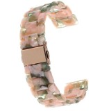 Curea polimer, compatibila Samsung Galaxy Watch3 40mm, telescoape Quick Release, Pink Green