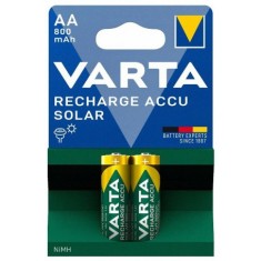 Set 2 baterii reincarcabile Varta SOLAR AA R6 Ni-MH 800 mAh foto