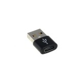 Adaptor OTB Slim compatibil cu USB-A 2.0 mascul la USB Tip-C (USB-C) femelă - Negru