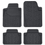 Set covorase auto universale CUSTO POL Tyre, PVC, ajustabile, negru, 4 bucati, Universal