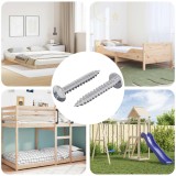 vidaXL Șurub din Lemn 2 pcs Argintiu M4 x 28 mm Fier 864511