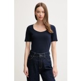 United Colors of Benetton tricou culoarea bleumarin, 3FJHD401P