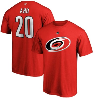 Carolina Hurricanes tricou de bărbați Sebastian Aho #20 Authentic Stack Name &amp;amp;amp; Number - L foto