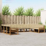 Cumpara ieftin Set de canapele de exterior 9 buc. 9-Locuri Natural si Bej