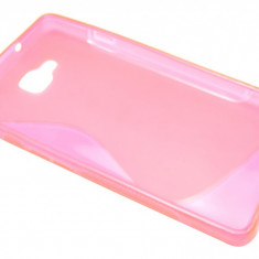 Husa silicon S-line roz trandafiriu semitransparent pentru LG Optimus L9 II D605