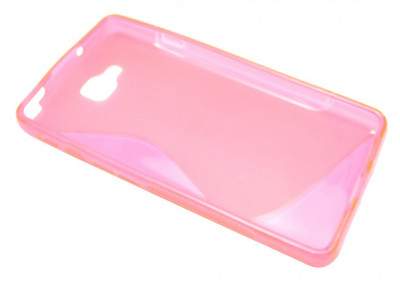 Husa silicon S-line roz trandafiriu semitransparent pentru LG Optimus L9 II D605 foto