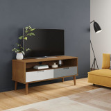 Dulap TV &bdquo;MOLDE&rdquo; maro, 106x40x49 cm, lemn masiv de pin GartenMobel Dekor, vidaXL