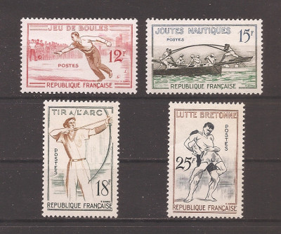 Franta 1958 - Jocuri tradiționale franceze, MNH foto