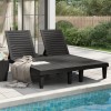 Sezlong Dublu Gossi Negru 155x138 cm Polipropilena, Reglabil, Imitatie Lemn, Gradina/Terasa