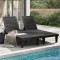 Gossi sezlong dublu, negru, 155x138x83 cm, polipropilena