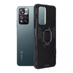 Husa Xiaomi Redmi Note 11 Pro+ 5G Antisoc cu Inel Negru Techsuit SS foto