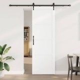 Ușa glisantă cu kit de accesorii &#039;ORKDAL&#039;albă din lemn de pin solid