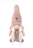 Figurina Decorativa Mos Craciun Gnome Roz - 18cm