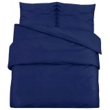 Cumpara ieftin Set cu husa de pilota, bleumarin, 200x220 cm, microfibra