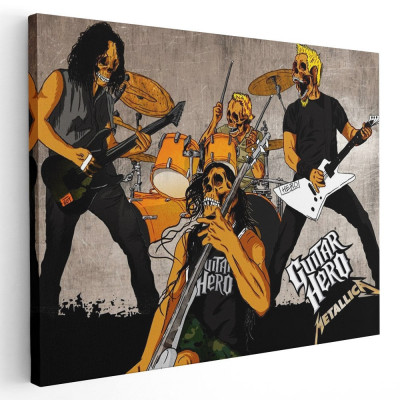 Tablou afis Metallica trupa rock 2397 Tablou canvas pe panza CU RAMA 60x80 cm foto