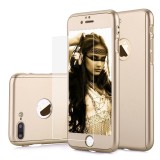 Cumpara ieftin Carcasa 360 telefon Apple Iphone 6/6S Plus Ultrasubtire Gold + Folie Sticla Securizata