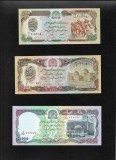 Set Bancnote Afganistan: 500, 1000, 5000 Afganis - Colectie AUNC/UNC - Lot Bancnote Straine Afganis