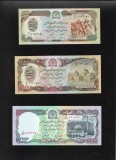 Set Afganistan 500 + 1000 + 5000 afganis aunc/unc, Asia