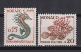 MONACO 1960 FAUNA MARINA MI.651-652 MNH, Nestampilat