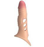 Prelungitor Penis Lve +4 cm cu Vibratii, TPE, Natural
