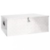 VidaXL Cutie de depozitare, argintiu, 100x55x37 cm, aluminiu