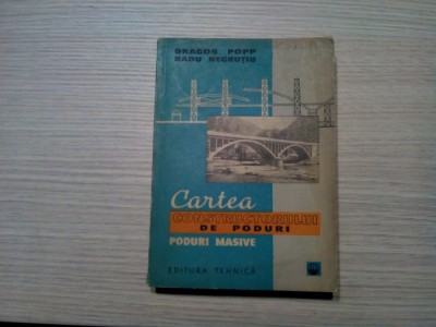 CARTEA CONSTRUCTORULUI DE PODURI - Dragos Popp, Radu Negrutiu -1961, 420 p. foto