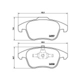 Placute frana Citroen C4 Grand Picasso I (Ua), C4 2 (Nc), C4 3 (Ba , C4 Picasso I (Mpv) (Ud), Ds4 (Nx), Ds5; Ds Ds 3 / Ds 3 Crossback (Ur , Ds 4 / Ds, BREMBO