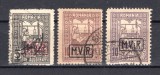 Posta Militara Germana - Tesatoarea - supratipar MViR in caseta 1917 - 5b, 10b brun, 10b violet stampilate