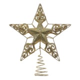 Varf de brad Craciun, auriu, metal, 30.5 cm, AK4421098G