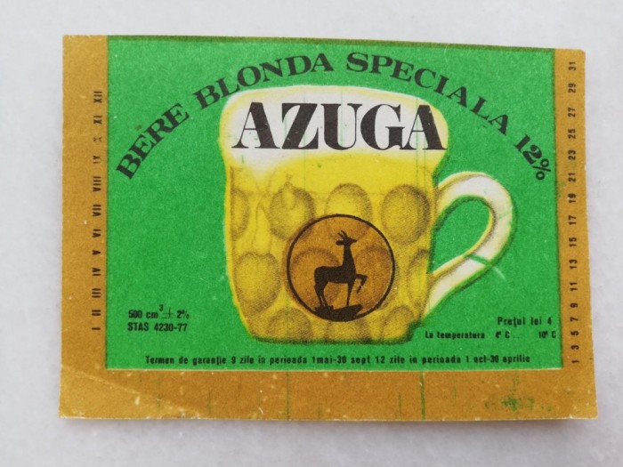 Eticheta Bere - AZUGA . Eticheta Bere - AZUGA .