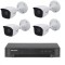 Kit de supraveghere Hikvision cu 4 camere, 5 Megapixeli, Infrarosu 20m, Lentila 2.8mm, SafetyGuard Surveillance