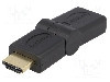 Cablu {{Tip cablu de conectare}}, HDMI mufa, HDMI soclu mobila &amp;plusmn;90&amp;deg;, {{Lungime cablu}}, {{Culoare izola&amp;amp;#355;ie}}, LOGILINK - AH0011 foto