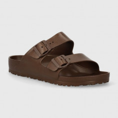 Birkenstock papuci Arizona Eva barbati, culoarea maro, 1027328