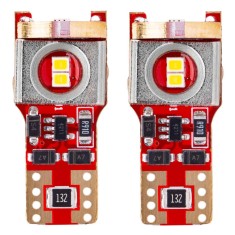 Bec de pozitie tip LED Canbus, T10 W2.1x9.5 W5W W10W 12V/24V , 6SMD 2016 , culoare alb , AMIO, set 2 buc AutoDrive ProParts